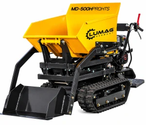 Samonakladací pásový minidumper LUMAG MD500H-PRO/HTS – vysoký výsyp